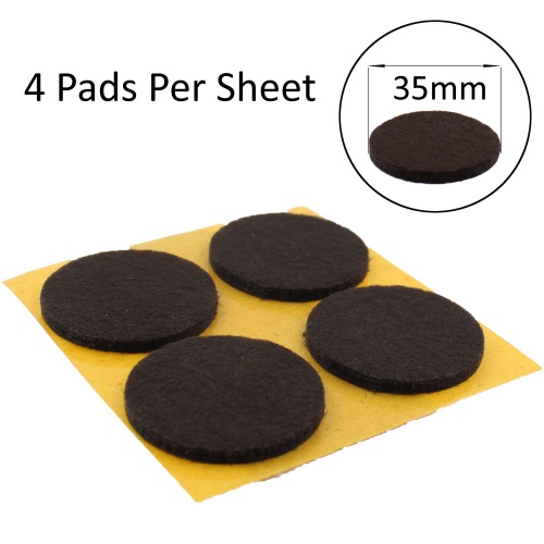 35mm Round Self Adhesive Felt Pads Ideal For Furniture & Also For Table & Chair Legs